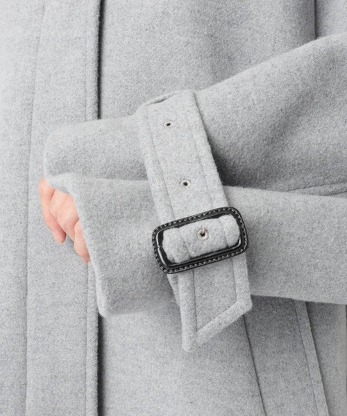 BABYLONE（バビロン）の「ステンカラーロングコート（ステンカラーコート・レディース・ライトグレー/ベージュ・フリー）」の15枚目の写真