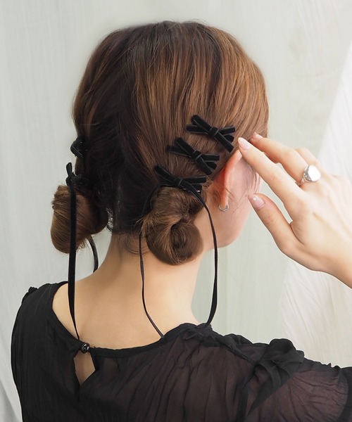 ヘアピンまとめ売り ANEMONE】スタッズスクエアヘアピン[2本セット]｜アネモネ
