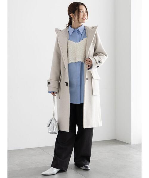 Te chichi（テチチ）の「プリーツフレアカフスロングシャツ（シャツ/ブラウス・レディース・サックスブルー/オフホワイト・F）」の8枚目の写真