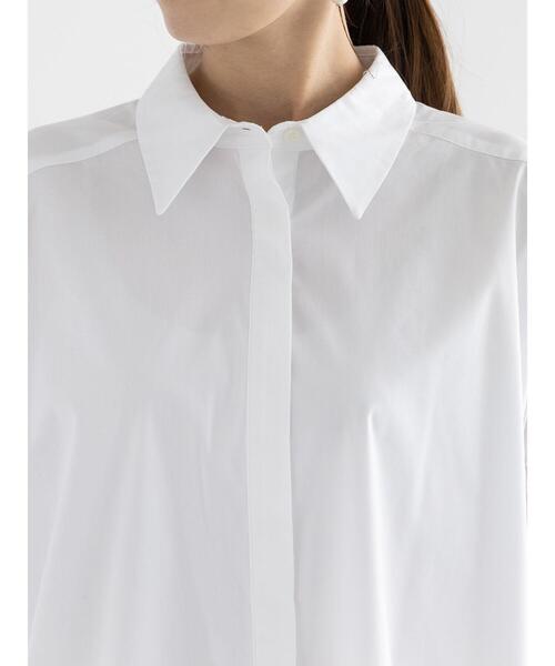 Te chichi（テチチ）の「プリーツフレアカフスロングシャツ（シャツ/ブラウス・レディース・サックスブルー/オフホワイト・F）」の13枚目の写真