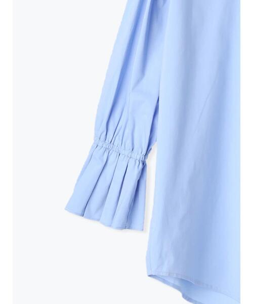 Te chichi（テチチ）の「プリーツフレアカフスロングシャツ（シャツ/ブラウス・レディース・サックスブルー/オフホワイト・F）」の19枚目の写真