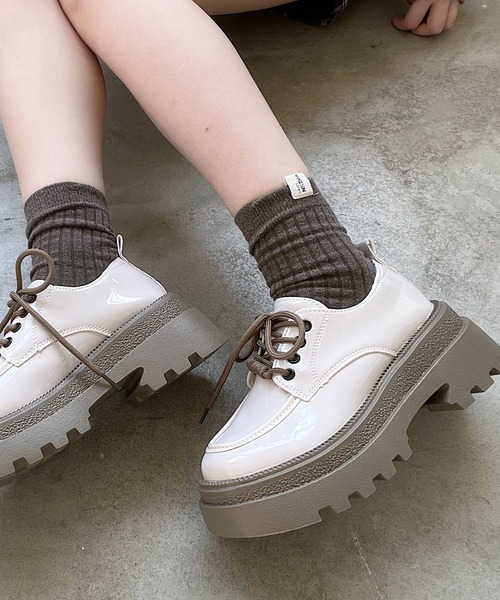 セール】チャンクソールレースアップシューズ（ブーツ）｜Nana