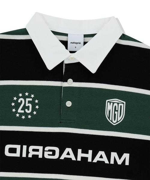 【mahagrid】25SS★ STRIPE RUGBY SHIRT STRIPE RUGBY SHIRT[BLUE] - MAHAGRID