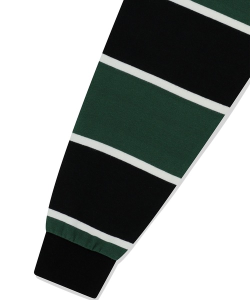 MAHAGRID(マハグリッド)の「『mahagrid/マハグリッド』 STRIPE RUGBY SHIRT/ボーダーラグビーシャツ(ポロシャツ・レディース・ブルー/アイボリー/グリーン・M/L)」の16枚目の写真
