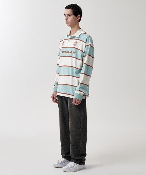mahagrid/マハグリッド』 STRIPE RUGBY SHIRT/ボーダーラグビー