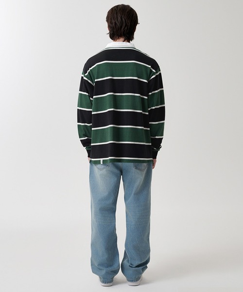 mahagrid/マハグリッド』 STRIPE RUGBY SHIRT/ボーダーラグビー
