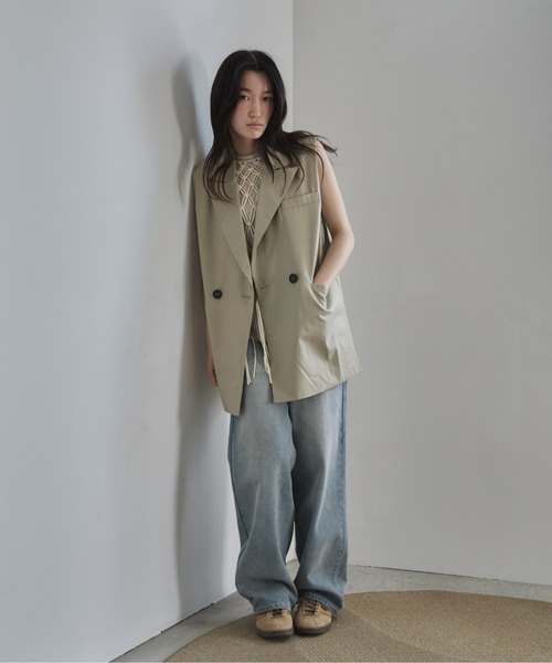 feepur(フェピュール)の「テーラードオーバージレ(ベスト・レディース・ベージュ/ブラック/グレー・MEDIUM)」の18枚目の写真