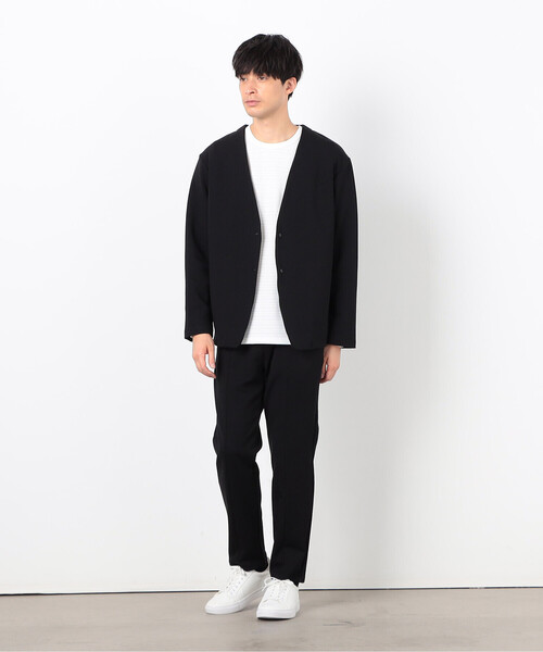 COMME CA ISM(コムサイズム)の「【セットアップ対応】綿混ダンボールニット パンツ(スラックス・メンズ・ブラック/チャコール・SMALL/MEDIUM/LARGE)」の18枚目の写真