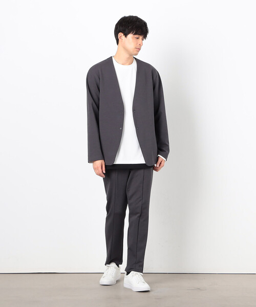 COMME CA ISM(コムサイズム)の「【セットアップ対応】綿混ダンボールニット パンツ(スラックス・メンズ・ブラック/チャコール・SMALL/MEDIUM/LARGE)」の15枚目の写真