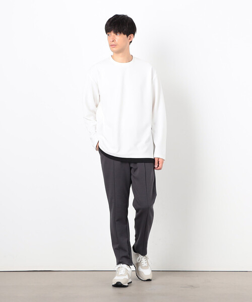 COMME CA ISM(コムサイズム)の「【セットアップ対応】綿混ダンボールニット パンツ(スラックス・メンズ・ブラック/チャコール・SMALL/MEDIUM/LARGE)」の17枚目の写真