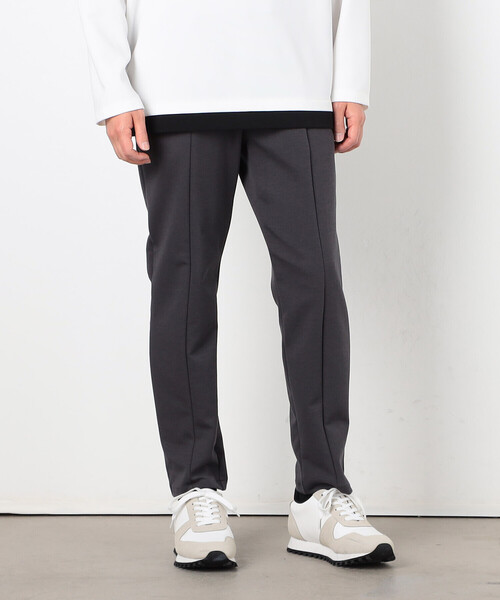 COMME CA ISM(コムサイズム)の「【セットアップ対応】綿混ダンボールニット パンツ(スラックス・メンズ・ブラック/チャコール・SMALL/MEDIUM/LARGE)」の6枚目の写真