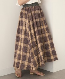 MAGASIN DE MODE Chou Chou（マガジンデモードシュシュ）の「【MAGASIN DE MODE Chou Chou】フリンジブロックチェックスカート trc※（スカート）」