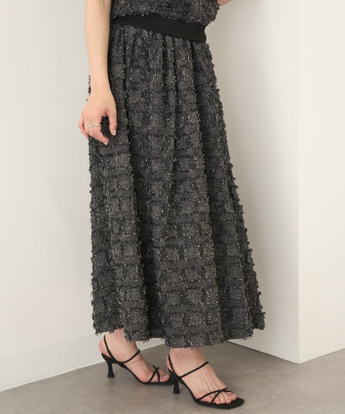 MAGASIN DE MODE Chou Chou(マガジンデモードシュシュ)の「【MAGASIN DE MODE Chou Chou】フリンジブロックチェックスカート trc※(スカート・レディース・ブラック/ベージュ/パープル・FREE)」の11枚目の写真
