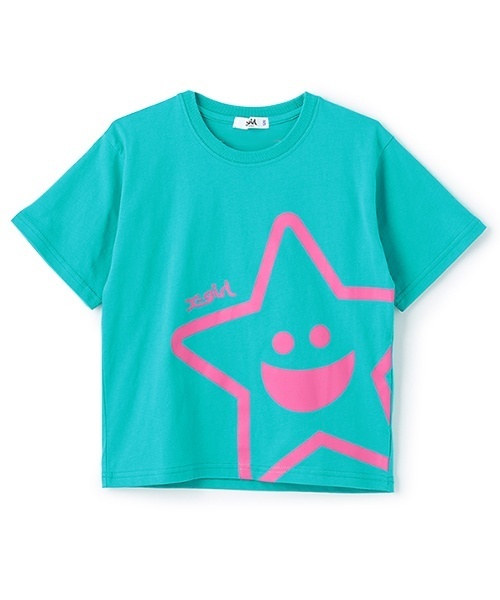 X-girl Stages(エックスガールステージス)の「ビッグキラッキー半袖Tシャツ(Tシャツ/カットソー・キッズ・ブラック/ラベンダー/グリーン/ホワイト・100cm/90cm/80cm/120cm/110cm/140cm/130cm)」の3枚目の写真