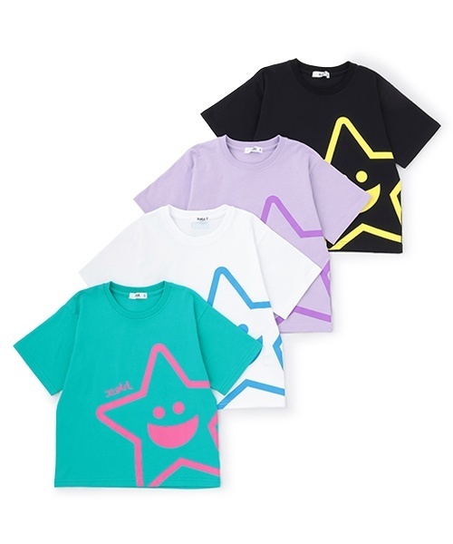 X-girl Stages(エックスガールステージス)の「ビッグキラッキー半袖Tシャツ(Tシャツ/カットソー・キッズ・ブラック/ラベンダー/グリーン/ホワイト・100cm/90cm/80cm/120cm/110cm/140cm/130cm)」の16枚目の写真