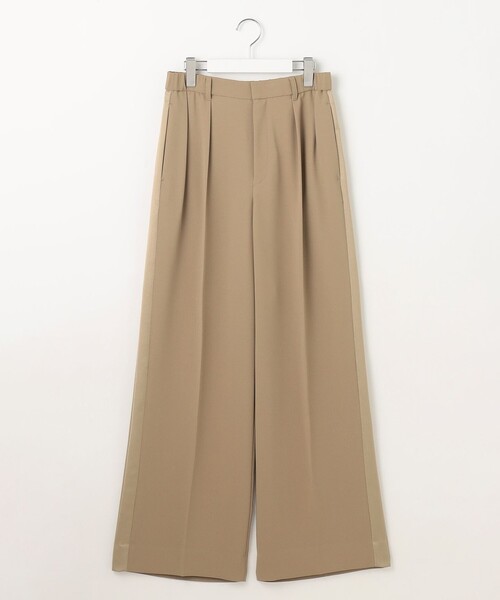 自由区(ジユウク)の「バックサテンジョーゼットワイド パンツ(その他パンツ・レディース・ベージュ系/グレー系/ライトグリーン系・38/40/36/42)」の4枚目の写真