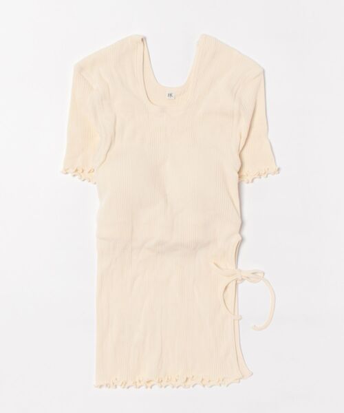 HAKUJI（ハクジ）の「HAKUJI RANDOM RIB BRA HS PO（Tシャツ/カットソー・レディース・オフホワイト/ブラック・FREE）」の7枚目の写真