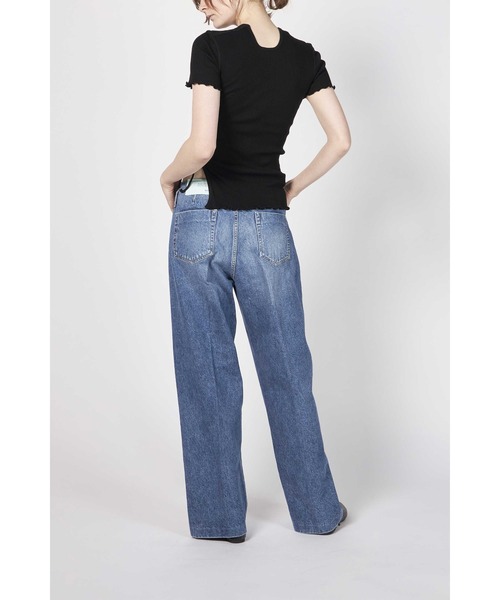 HAKUJI（ハクジ）の「HAKUJI RANDOM RIB BRA HS PO（Tシャツ/カットソー・レディース・オフホワイト/ブラック・FREE）」の5枚目の写真