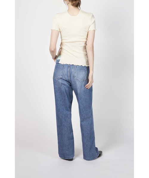 HAKUJI（ハクジ）の「HAKUJI RANDOM RIB BRA HS PO（Tシャツ/カットソー・レディース・オフホワイト/ブラック・FREE）」の6枚目の写真