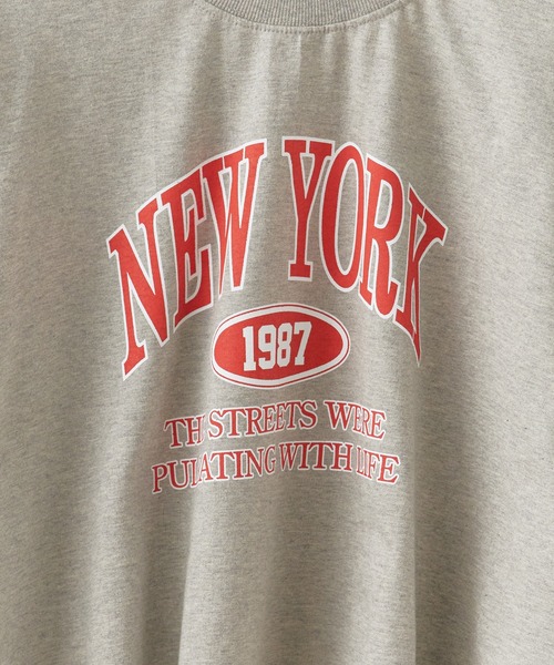 ROOPTOKYO(ループトウキョウ)の「NEW YORK Logo Print Sweatshirt / NEW YORKロゴプリント スウェット(スウェット・レディース・グレー/ライトグレー/イエロー・FREE)」の6枚目の写真