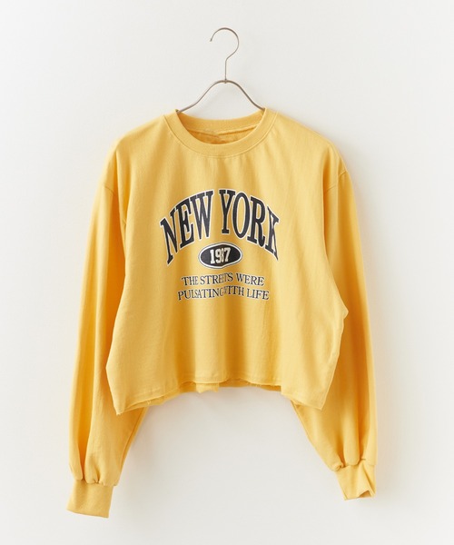 ROOPTOKYO(ループトウキョウ)の「NEW YORK Logo Print Sweatshirt / NEW YORKロゴプリント スウェット(スウェット・レディース・グレー/ライトグレー/イエロー・FREE)」の11枚目の写真