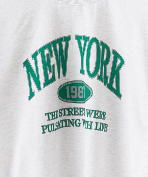 ROOPTOKYO(ループトウキョウ)の「NEW YORK Logo Print Sweatshirt / NEW YORKロゴプリント スウェット(スウェット・レディース・グレー/ライトグレー/イエロー・FREE)」の5枚目の写真