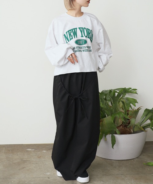 ROOPTOKYO(ループトウキョウ)の「NEW YORK Logo Print Sweatshirt / NEW YORKロゴプリント スウェット(スウェット・レディース・グレー/ライトグレー/イエロー・FREE)」の17枚目の写真