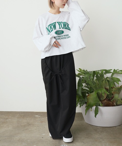 ROOPTOKYO(ループトウキョウ)の「NEW YORK Logo Print Sweatshirt / NEW YORKロゴプリント スウェット(スウェット・レディース・グレー/ライトグレー/イエロー・FREE)」の18枚目の写真