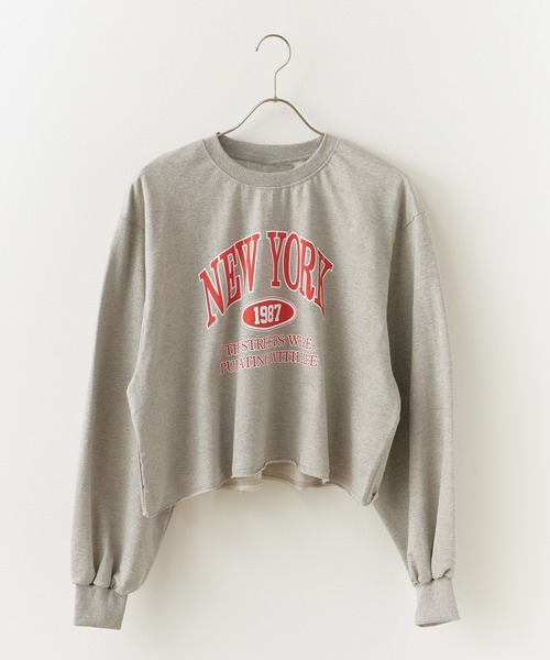 ROOPTOKYO(ループトウキョウ)の「NEW YORK Logo Print Sweatshirt / NEW YORKロゴプリント スウェット(スウェット・レディース・グレー/ライトグレー/イエロー・FREE)」の19枚目の写真