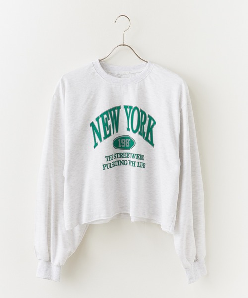 ROOPTOKYO(ループトウキョウ)の「NEW YORK Logo Print Sweatshirt / NEW YORKロゴプリント スウェット(スウェット・レディース・グレー/ライトグレー/イエロー・FREE)」の14枚目の写真