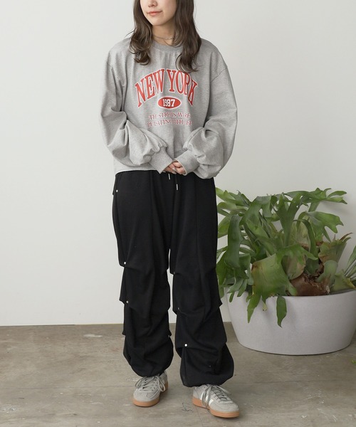 ROOPTOKYO(ループトウキョウ)の「NEW YORK Logo Print Sweatshirt / NEW YORKロゴプリント スウェット(スウェット・レディース・グレー/ライトグレー/イエロー・FREE)」の22枚目の写真