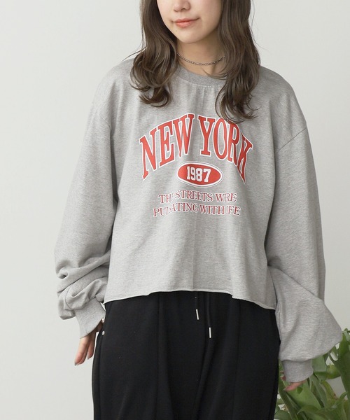 ROOPTOKYO(ループトウキョウ)の「NEW YORK Logo Print Sweatshirt / NEW YORKロゴプリント スウェット(スウェット・レディース・グレー/ライトグレー/イエロー・FREE)」の20枚目の写真