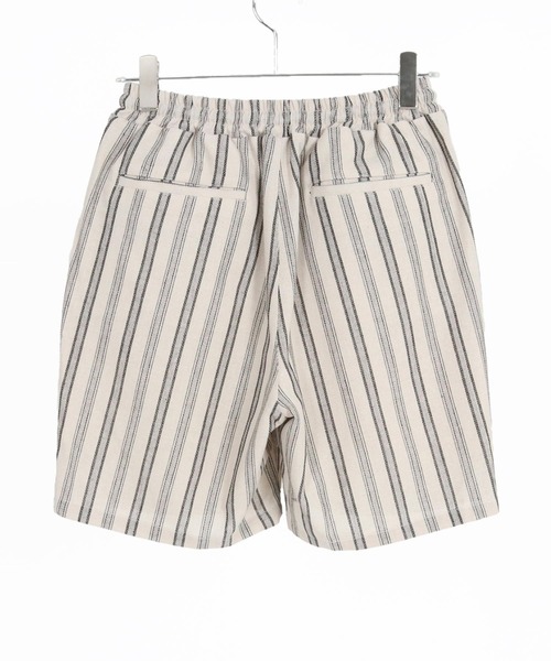 CAMBIO(カンビオ)の「mp13261-Linen Stripe Short Pants ショートパンツ(その他パンツ・メンズ・ブラック/ホワイト・S/M/L)」の19枚目の写真