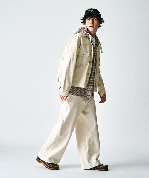 417 EDIFICE（フォーワンセブンエディフィス）の「【ZOZO限定】デニムオーバージャケット（デニムジャケット・メンズ・キナリ/ネイビー/ブラック/ワンウォッシュ・XL/L/M/S）」の14枚目の写真