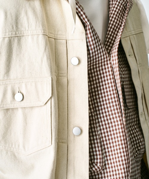 417 EDIFICE（フォーワンセブンエディフィス）の「【ZOZO限定】デニムオーバージャケット（デニムジャケット・メンズ・キナリ/ネイビー/ブラック/ワンウォッシュ・XL/L/M/S）」の22枚目の写真