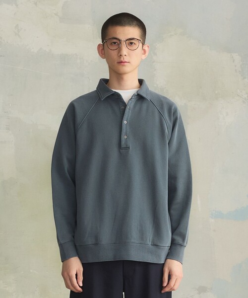 J.PRESS YORK STREET(ジェイプレスヨークストリート)の「【UNISEX】ラガータイプラグラン 裏毛トレーナー(ポロシャツ・メンズ・ピンク系/ホワイト系/ライトグレー系/ネイビー系/イエロー系・LARGE/MEDIUM/SMALL)」の3枚目の写真