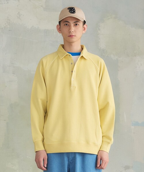 J.PRESS YORK STREET(ジェイプレスヨークストリート)の「【UNISEX】ラガータイプラグラン 裏毛トレーナー(ポロシャツ・メンズ・ピンク系/ホワイト系/ライトグレー系/ネイビー系/イエロー系・LARGE/MEDIUM/SMALL)」の4枚目の写真