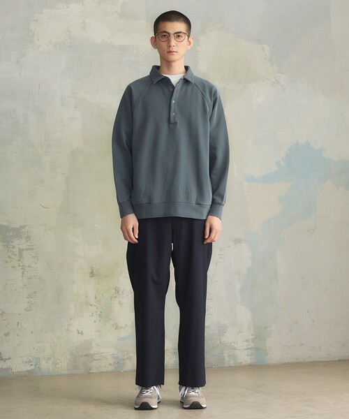 J.PRESS YORK STREET(ジェイプレスヨークストリート)の「【UNISEX】ラガータイプラグラン 裏毛トレーナー(ポロシャツ・メンズ・ピンク系/ホワイト系/ライトグレー系/ネイビー系/イエロー系・LARGE/MEDIUM/SMALL)」の6枚目の写真