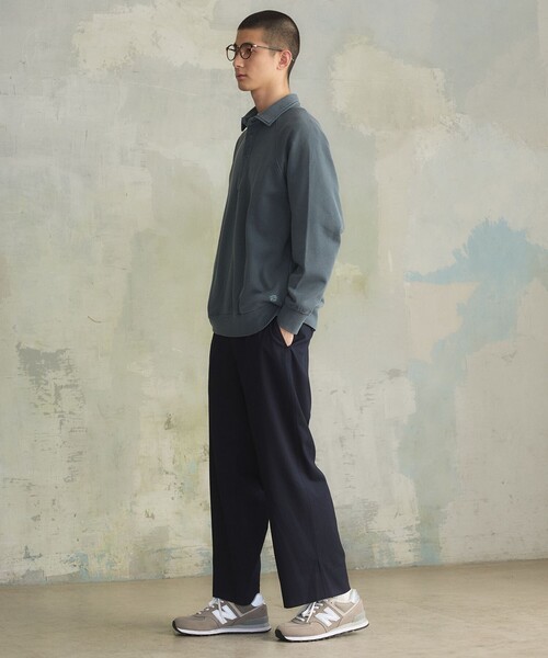 J.PRESS YORK STREET(ジェイプレスヨークストリート)の「【UNISEX】ラガータイプラグラン 裏毛トレーナー(ポロシャツ・メンズ・ピンク系/ホワイト系/ライトグレー系/ネイビー系/イエロー系・LARGE/MEDIUM/SMALL)」の7枚目の写真