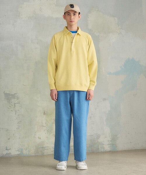 J.PRESS YORK STREET(ジェイプレスヨークストリート)の「【UNISEX】ラガータイプラグラン 裏毛トレーナー(ポロシャツ・メンズ・ピンク系/ホワイト系/ライトグレー系/ネイビー系/イエロー系・LARGE/MEDIUM/SMALL)」の18枚目の写真