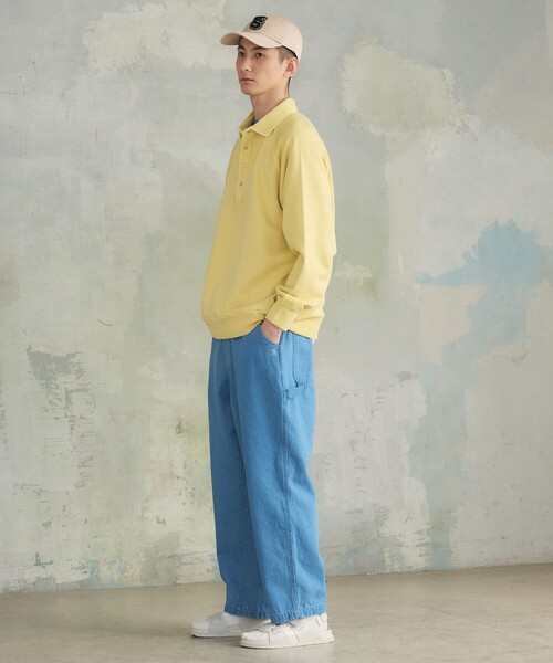 J.PRESS YORK STREET(ジェイプレスヨークストリート)の「【UNISEX】ラガータイプラグラン 裏毛トレーナー(ポロシャツ・メンズ・ピンク系/ホワイト系/ライトグレー系/ネイビー系/イエロー系・LARGE/MEDIUM/SMALL)」の19枚目の写真