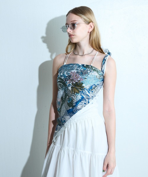 セール】ボタニカル大判スカーフ 90×90（バンダナ/スカーフ）｜COLONY