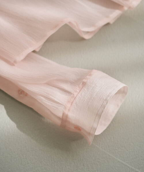 Kastane（カスタネ）の「【S.Lサイズ】オーガンジークレープシャツ（シャツ/ブラウス・レディース・ミント/アイボリー/ピンク・SMALL/LARGE）」の13枚目の写真