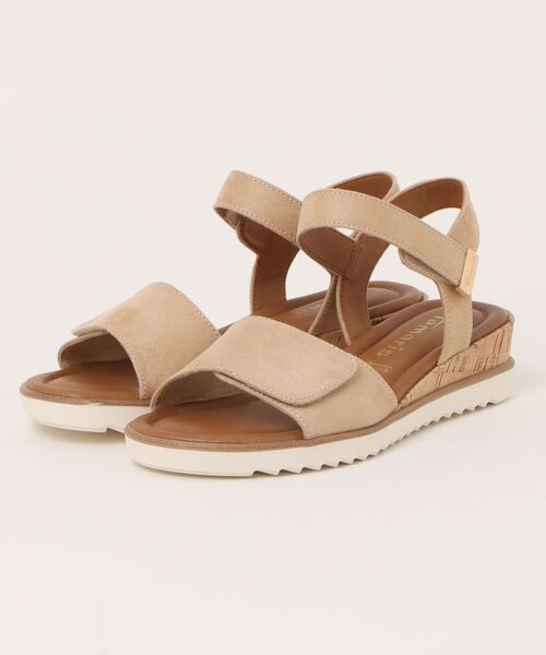 inter-chaussures(インターショシュール)の「【Tamaris】アンクルストラップベルクロサンダル(455703)(サンダル・レディース・ベージュ・36/37/38/39)」の4枚目の写真