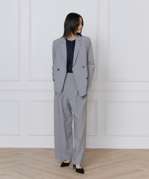 イミテーションウールツィードダブルブレストテーラード セットアップ CASPER JOHN（キャスパージョン）の「Imitation wool tweed
