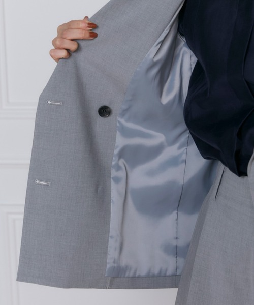 INED（イネド）の「TRストレッチダブルブレストジャケット【セットアップ対応】（テーラードジャケット・レディース・ネイビー/グレー・9号/11号）」の12枚目の写真