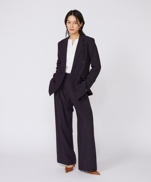 INED（イネド）の「TRストレッチダブルブレストジャケット【セットアップ対応】（テーラードジャケット・レディース・ネイビー/グレー・9号/11号）」の16枚目の写真