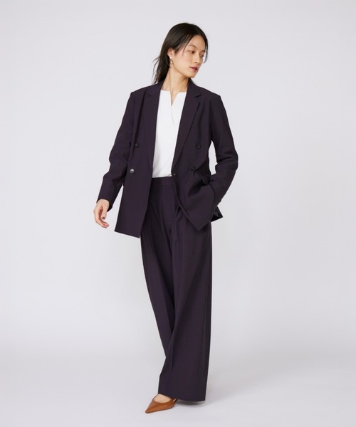 INED（イネド）の「TRストレッチダブルブレストジャケット【セットアップ対応】（テーラードジャケット・レディース・ネイビー/グレー・9号/11号）」の17枚目の写真