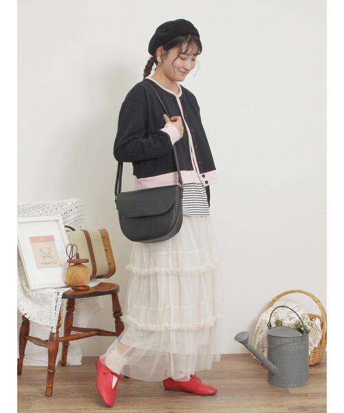 Samansa Mos2（サマンサ モスモス）の「◎配色スウェットカーディガン（カーディガン/ボレロ・レディース・レッド/グレー/キナリ/ブラック・F）」の9枚目の写真