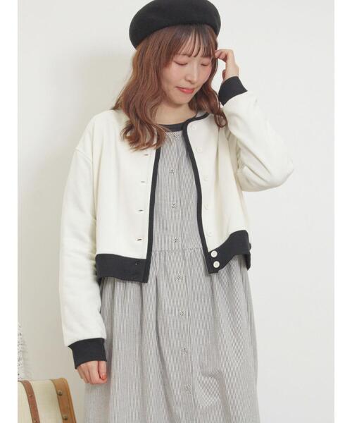 Samansa Mos2（サマンサ モスモス）の「◎配色スウェットカーディガン（カーディガン/ボレロ・レディース・レッド/グレー/キナリ/ブラック・F）」の18枚目の写真